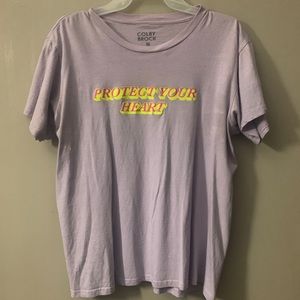 COLBY BROCK "PROTECT YOUR HEART" shirt in lilac